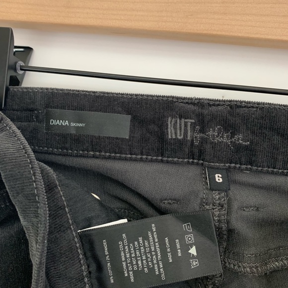 KUT Diana Stretch Corduroy Skinny Pants Size 6 - Picture 5 of 5